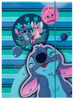 Coolpack 02.01470 Gumis mappa  lilo és stitch a/4 kék csíkos mintás kép