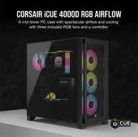 Corsair CC-9011240-WW 4000d rgb midi tower fekete kép