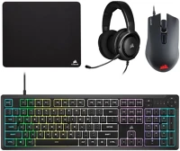 Corsair CH-9226F65-NA K55 core rgb gaming keyboard combo black us kép