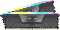 Corsair CMH64GX5M2D6000Z40 Vengeance rgb 64gb 6000mt/s ddr5 memória cl40 kit of 2 szürke rgb kép