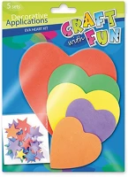Craft with fun 291060 Kreatív cf dekorgumi szívek 5 db/csomag kép