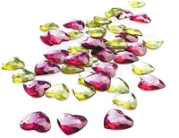 Craft with fun 327064 Kreatív cf dekor kristály szív piros-sárga színű 50 db/csomag kép