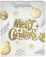 Creative 1342S Dísztasak  simple s 23,5x19,5x8 cm karácsonyi feliratos 3d glitteres szalagfüles kép