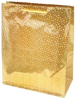 Creative 71278 Dísztasak  special hologram l 26x32x12 cm egyszínű arany sodort füles kép