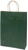 Creative 71317 Dísztasak  classic simple l 26x35x8 cm kraft egyszínű sötétzöld sodort füles kép