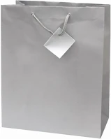 Creative 71466 Dísztasak  special simple l 26x32x12 cm egyszínű ezüst zsinórfüles kép