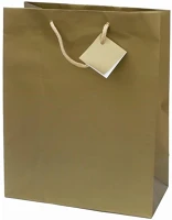 Creative 71713 Dísztasak  special simple l 26x32x12 cm egyszínű arany zsinórfüles kép