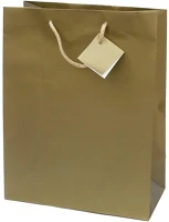 Creative 75247 Dísztasak  special simple m 18x23x10 cm egyszínű arany zsinórfüles kép