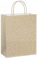 Creative 77568 Dísztasak  eco special plus l 26x33x12 cm kraft fóliás apró mintás sodort füles kép