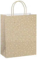 Creative 77570 Dísztasak  eco special plus xl 33x45x10 cm kraft fóliás apró mintás sodort füles kép