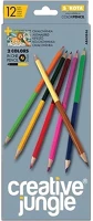 Creative jungle 07.03039 Színes ceruza  grey kétvégű háromszögletű 24 szín/készlet kép