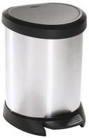 Curver 185376 Pedálos szemetes, fémhatású, 5 l, kép