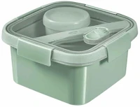 Curver 249947 szósztartóval, evőeszközzel, szögletes, műanyag, 1,1l, világoszöld kép