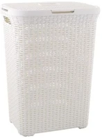 Curver COR_CSCR60C Rattan hatású szennyestartó, 60l, törtfehér kép