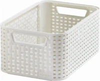 Curver COR_CSCR7B Rattan hatású kosár, 6l, törtfehér,  