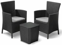 Curver H40223929 Iowa balcony kerti bútor garnitúra luzon asztallal kép