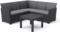 Curver H40252711 Claire 5 személyes kerti sarokgarnitúra orlando asztallal kép