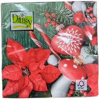 Daisy DA503XSZHTSD_GW_021501 karácsonyi szalvéta 3 rétegű, 33X33cm, 1/4 hajtás, 20db/csg Zöld kép