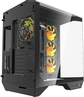 Darkflash DY470 FANS+HOLDER BL Dy470 számítógépház  + 4 ventilátor + gpu konzol fekete kép