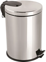 Dayco DA503XSZADDM0102 Rozsdamentes acél pedálos szemetes, kivehető műanyag vödörrel, 5l kép