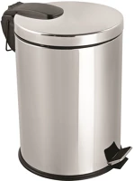 Dayco DA503XSZADDM0108 Rozsdamentes acél pedálos szemetes, kivehető műanyag vödörrel, 40l kép