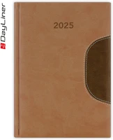 Dayliner DL5AG-MEFB5HE-BC Határidőnapló memphis b5 heti, fehér lapokkal barna-csokoládé 2025. kép