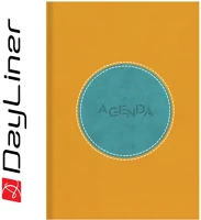 Dayliner DL6AG-CEFA5NA-ST Határidőnapló central a5 napi, fehér lapokkal sárga - türkiz  2026. kép