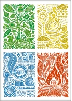 Dayliner DL6AG-COFA5HE-EL Határidőnapló colors a5 heti, fehér lapokkal elements  2026. kép