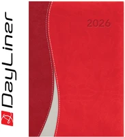 Dayliner DL6AG-DUFA5NA-PP Határidőnapló dubai a5 napi, fehér lapokkal piros-piros  2026. kép