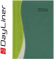 Dayliner DL6AG-DUFA5NA-ZZ Határidőnapló dubai a5 napi, fehér lapokkal zöld-zöld  2026. kép