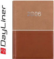 Dayliner DL6AG-FIFA5NA-BA Határidőnapló fifty a5 napi, fehér lapokkal barna  2026. kép
