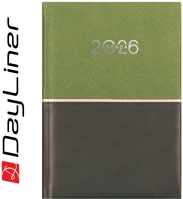 Dayliner DL6AG-FIFA5NA-ZO Határidőnapló fifty a5 napi, fehér lapokkal zöld  2026. kép