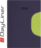 Dayliner DL6AG-MEFA5NA-KZ Határidőnapló memphis a5 napi, fehér lapokkal kék-zöld  2026. kép