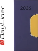 Dayliner DL6AG-MEFZSFE-KS Zsebnaptár memphis fekvő heti, fehér lapokkal kék-sárga  2026. kép