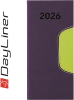 Dayliner DL6AG-MEFZSFE-PS Zsebnaptár memphis fekvő heti, fehér lapokkal kék-zöld  2026. kép
