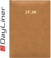 Dayliner DL6AG-PEFA5NA-OK Határidőnapló pellana a5 napi, fehér lapokkal okker  2026. kép