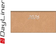 Dayliner DL6AG-RECZSFE-BE Zsebnaptár rebel fekvő heti, krémszínű lapokkal bézs  2026. kép