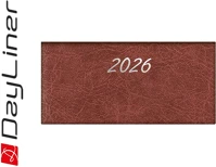 Dayliner DL6AG-RECZSFE-BO Zsebnaptár rebel fekvő heti, krémszínű lapokkal bordó  2026. kép