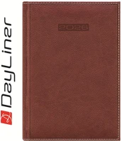 Dayliner DL6AG-SHCA5NA-BV Határidőnapló sherwood a5 napi, krémszínű lapokkal barnásvörös  2026. kép