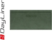 Dayliner DL6AG-SHCZSFE-ZO Zsebnaptár sherwood fekvő heti, krémszínű lapokkal zöld  2026. kép