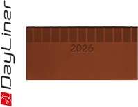 Dayliner DL6AG-TUFZSFE-BA Zsebnaptár tucson fekvő heti, fehér lapokkal barna  2026. kép