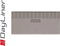 Dayliner DL6AG-TUFZSFE-SZ Zsebnaptár tucson fekvő heti, fehér lapokkal szürke  2026. kép