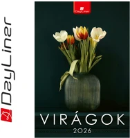 Dayliner DL6FA-VIB4 Falinaptár képes 230 x 330 mm, fehér lapokkal virágok  2026. kép