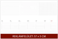 Dayliner DLDAS-KNF-BO Asztali naptár könyöklő 570 x 380 mm, fehér lapokkal bordó  2026. kép