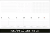 Dayliner DLDAS-KNF-FK Asztali naptár könyöklő 570 x 380 mm, fehér lapokkal fekete  2026. kép