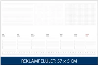 Dayliner DLDAS-KNF-KK Asztali naptár könyöklő 570 x 380 mm, fehér lapokkal kék  2026. kép