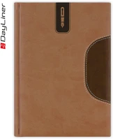 Dayliner DLDTN-MEFB5TN-BC Tárgyalási napló memphis b5 napló, fehér lapokkal barna-csokoládé kép