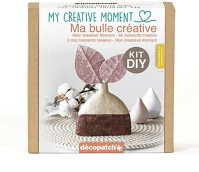 Décopatch KIT039C Kreatív decoupage készlet clairefontaine  my creative moment - váza/levelek kép