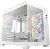 Deepcool CG330 3F WH Táp nélküli ablakos mt mini tower számítógépház fehér kép
