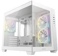 Deepcool CG38X CG330 3F WH táp nélküli ablakos mt mini tower számítógépház fehér kép